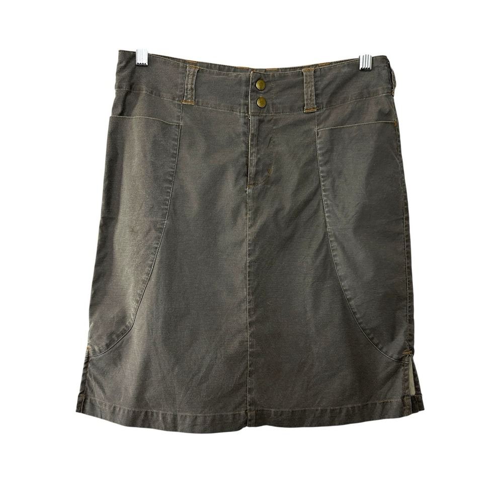 Kuhl Women's Utility Canvas Skirt Small Olive Green Outdoor Hiking Trail Travel